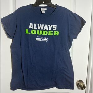 MAJESTIC Seahawks Fan Fashion Tee - size 2XL 💚💙💚